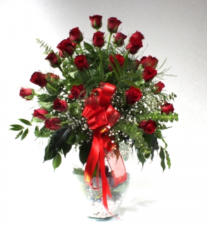 Cam Vazoda Romantik Güller