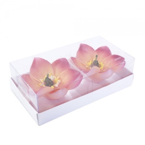 GÜL TASARIMLI MUM 2'Lİ PAKET 7,5X4 CM