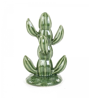 DEKORATİF SERAMİK BİBLO KAKTÜS 10 X 11 X 18 CM