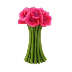 DEKORATİF GELİNCİK MUM 8X15 CM (PEMBE)