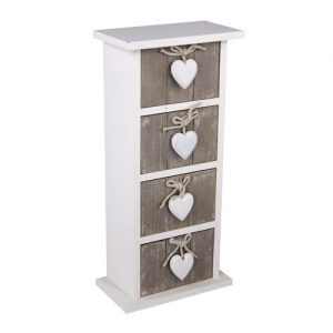 KONSOL MİNİ DÖRT ÇEKMECE 16 X 9 X 34,5 CM.