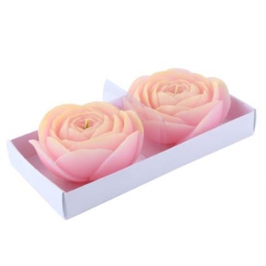 GÜL TASARIMLI MUM 2'Lİ PAKET 7,5X4 CM