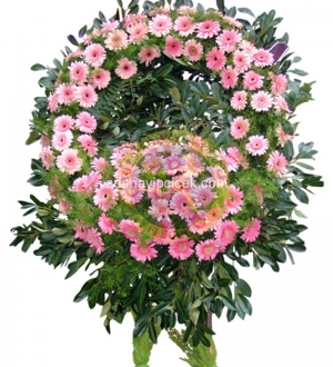 Pembe Partel Çelenk